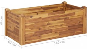 tömör akácfa kerti magaságyás 110 x 60 x 44 cm