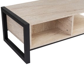 Dohányzóasztal Haldizen - Fekete, Travertine