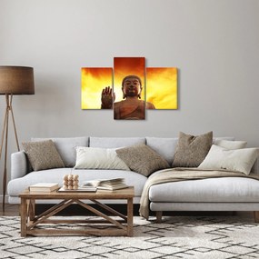 Kép - Buddha piros és sárga háttérrel (90x60 cm)