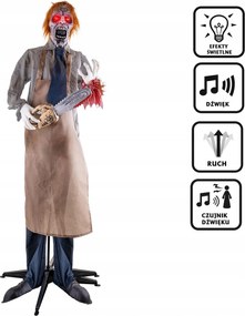 Zombi dekoráció fűrésszel 170 cm Halloween