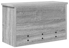 Fali Kabáthorog polcokkal Szürke sonoma 50 x 20 x 30 cm Faanyag