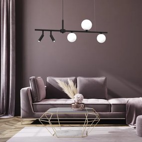 Csillár zsinóron SIRIO 5xG9/25W/230V fekete