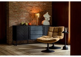 Mustársárga bársony fotel Bar – Dutchbone