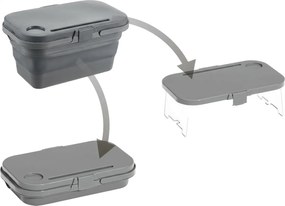 Összecsukható piknikkosár TRIGO 3 az 1-ben, szürke