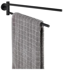 WENKO 24238100-törölközőtartó BOSIO BLACK 5,5x43 cm rozsdamentes acél/ezüst