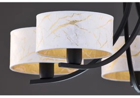 Jupiter 2104 - ARTHUR láncos csillár 5xE27/15W/230V fehér/fekete/márványmintás