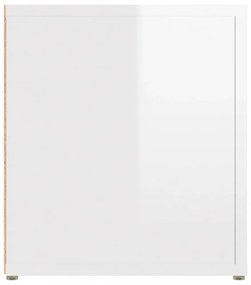 fehér magasfényű szerelt fa TV-szekrény 80x31,5x36 cm