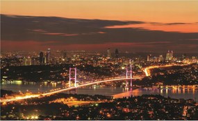 Fotótapéta Boszporusz éjszakai fény Isztambul vinil 416x254 +ragasztó