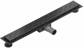 Mexen Lapos rozsdamentes zuhanyfolyó 70 cm, M12 minta fekete, 1721070-15