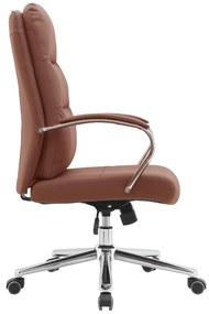 Irodai fotel Adonyx (barna camel + króm). 1119449