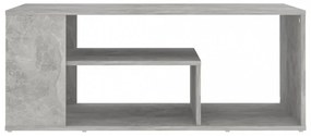betonszürke szerelt fa dohányzóasztal 100 x 50 x 40 cm