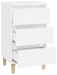 fehér szerelt fa éjjeliszekrény 40 x 35 x 70 cm