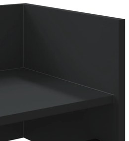 fekete szerelt fa fali polc 70,5 x 35 x 30,5 cm