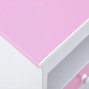 rózsaszín és fehér dönthető gyerekíróasztal