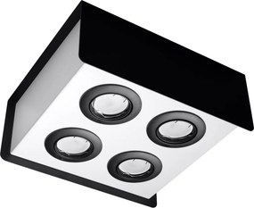 SOLLUX SL-0412 STEREO Kocka Mennyezeti Lámpa Fehér, Fekete GU10 IP20