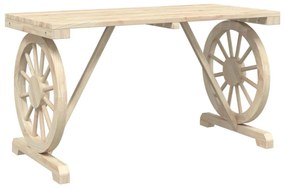 tömör fenyőfa kerti asztal 115 x 55 x 65 cm