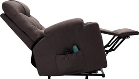 Állítható masszázs fotel, barna, HUDSON