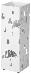 UMBRELLA fém esernyőtartó, 15,5x15,5x49cm, fehér