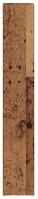 2 db antik fa színű szerelt fa CD-tartó szekrény 21x16x93,5 cm