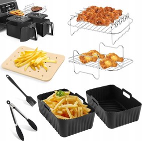 Tartozékkészlet Ninja Dual AF400EU olajsütőhöz szilikon rozsdamentes acél