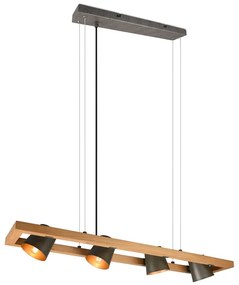 Szürke-natúr színű függőlámpa Bell – Trio