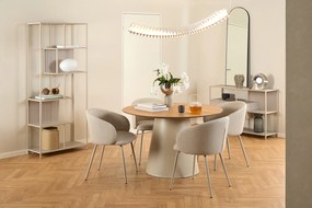 MAZZONI EXPORT CLARA Bézs (Basel 24 szövet)/bézs lábak - MODERN KÁRPITOZOTT KAGYLÓSZÉK LOFT STÍLUSÚ NAPPALIBA/ÉTKEZŐBE/IRODÁBA