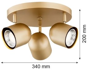 Argon 6249 - Spotlámpa ISOLA 3xGU10/5W/230V