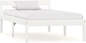 vidaXL fehér tömör fenyőfa ágykeret 90 x 200 cm