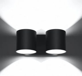 Sollux SL.0660 - Fali spotlámpa ORBIS 2xG9/40W/230V fekete