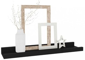 4 db fekete fali polc 40 x 9 x 3 cm