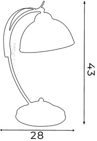Asztali lámpa KORFU 1xE27/60W/230V