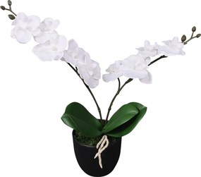 vidaXL műorchidea virágcseréppel 30 cm fehér