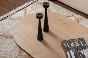 Sable zafírtölgy–fekete dohányzóasztal