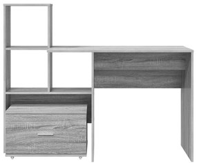 Asztal fiókkal Szürke sonoma 131.5 x 50 x 106.5 cm Faanyag