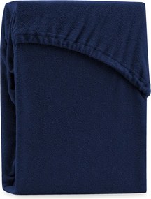Sötétkék gumis frottír lepedő 240x220 cm Ruby – Restilo