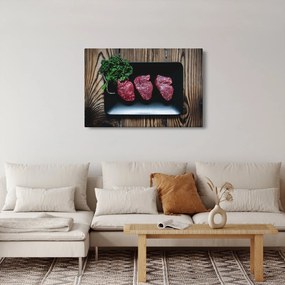 Hús képe egy tányéron (90x60 cm)