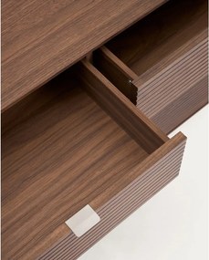 Sötétbarna komód diófa dekorral 194,5x78x45 cm Norlen – Kave Home