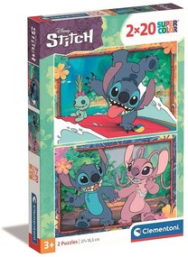 Disney Lilo és Stitch, A csillagkutya Angel 2x20 db-os puzzle Clementoni