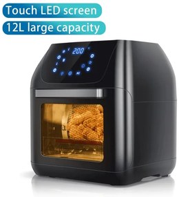 Aigostar forrólevegős sütő 1400W/230V, 12 l, fekete