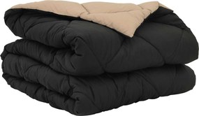 vidaXL Nyári Takarmány Fekete és Taupe 200 x 140 cm Mikroszál
