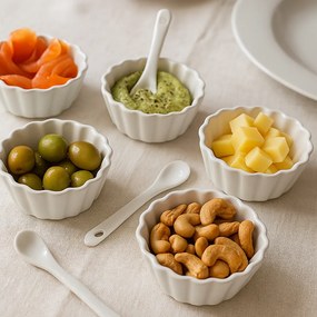 EH Vlnovka szervírozó tálak és kanálkészlet kerek,12 db