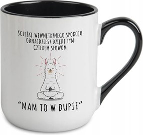 Caffe Bögre 300ml Belső Fekete Ajándék Karácsonyra Belső Nyugalom Minták