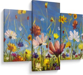 Festett kép egy virágzó rét (90x60 cm)
