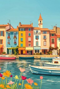 Poszter 68x101cm Többszínű tengerpart