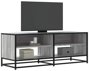 szürke sonoma színű szerelt fa és fém TV-szekrény 120,5x40x46cm