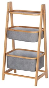 Szürke-barna bambusz fürdőszobai polcos állvány 44x91 cm Bahari – Wenko
