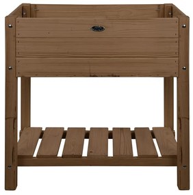 Fából készült magaságyás, barna, 78 x 40 cm