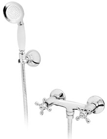 F-Design Lacrima, falra szerelhető zuhanycsap kézizuhany készlettel, fényes króm, FD1-LRA-77-11