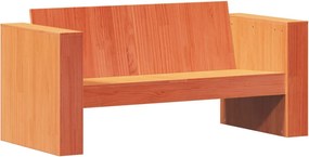 vidaXL 2 személyes viaszbarna tömör fenyőfa kerti kanapé 134x60x62 cm