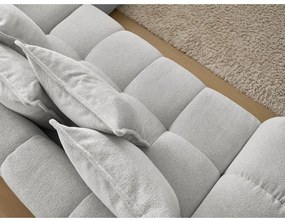 Világosszürke zsenília kinyitható-tárolóhelyes sarokkanapé (jobb oldali-L alakú) Everest – Bobochic Paris